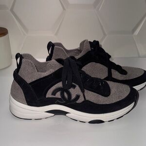 CHANEL | Shoes | Bnib Rare 27 Chanel Leather And Rubber Sneakers